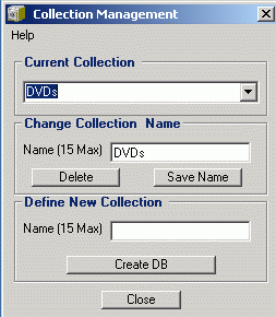 Collection Definition Panel